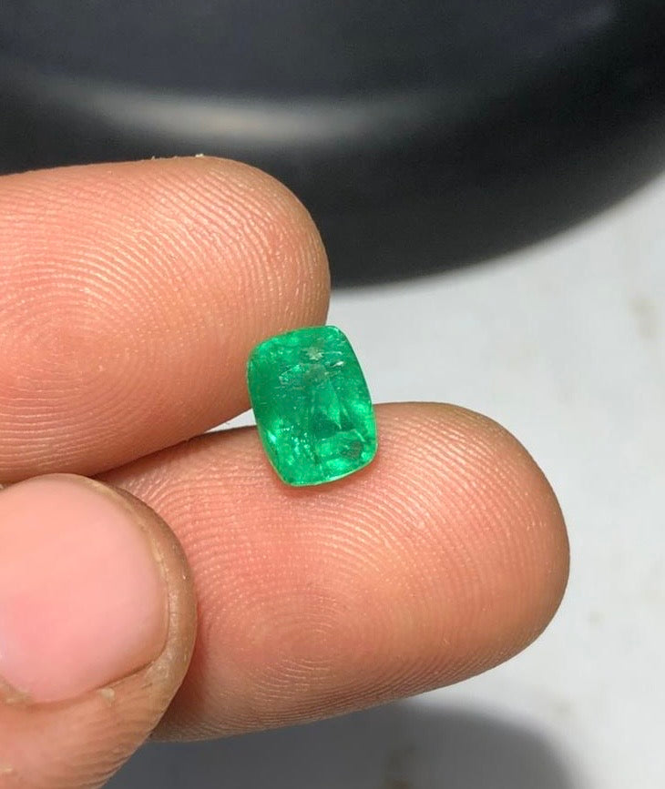 2 Carats Octagonal Natural Panjshir Emerald Gemstone