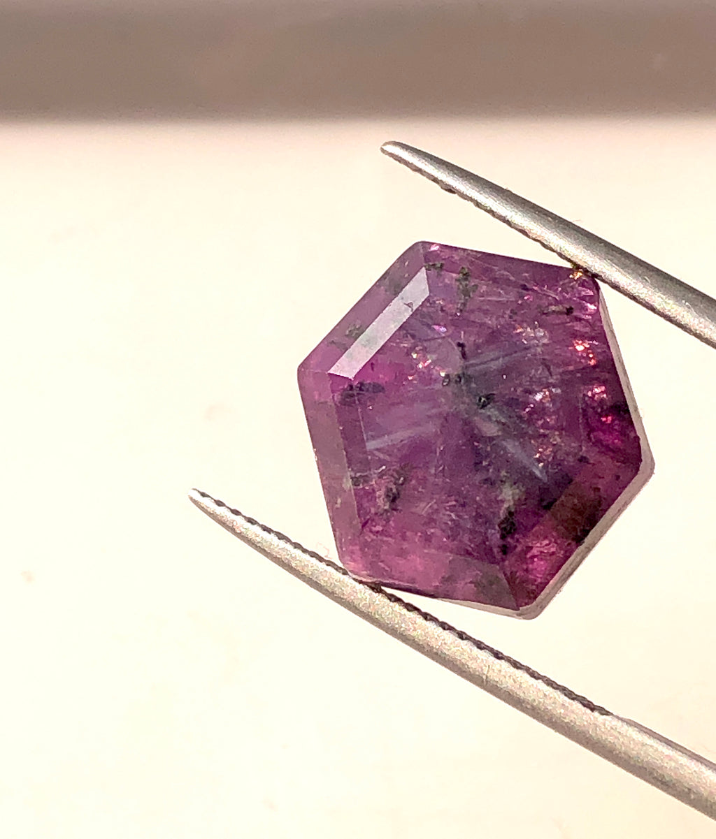 Purple velvet texture Batakundi Kashmir sapphire