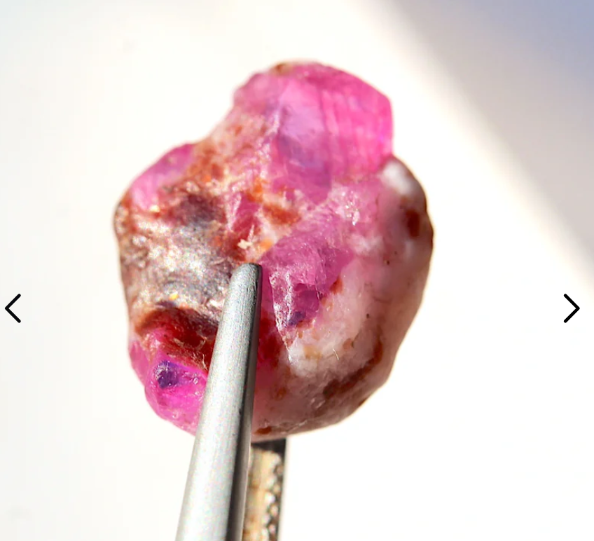 11.30 Carats Tiny Ruby Crystal on Calcite