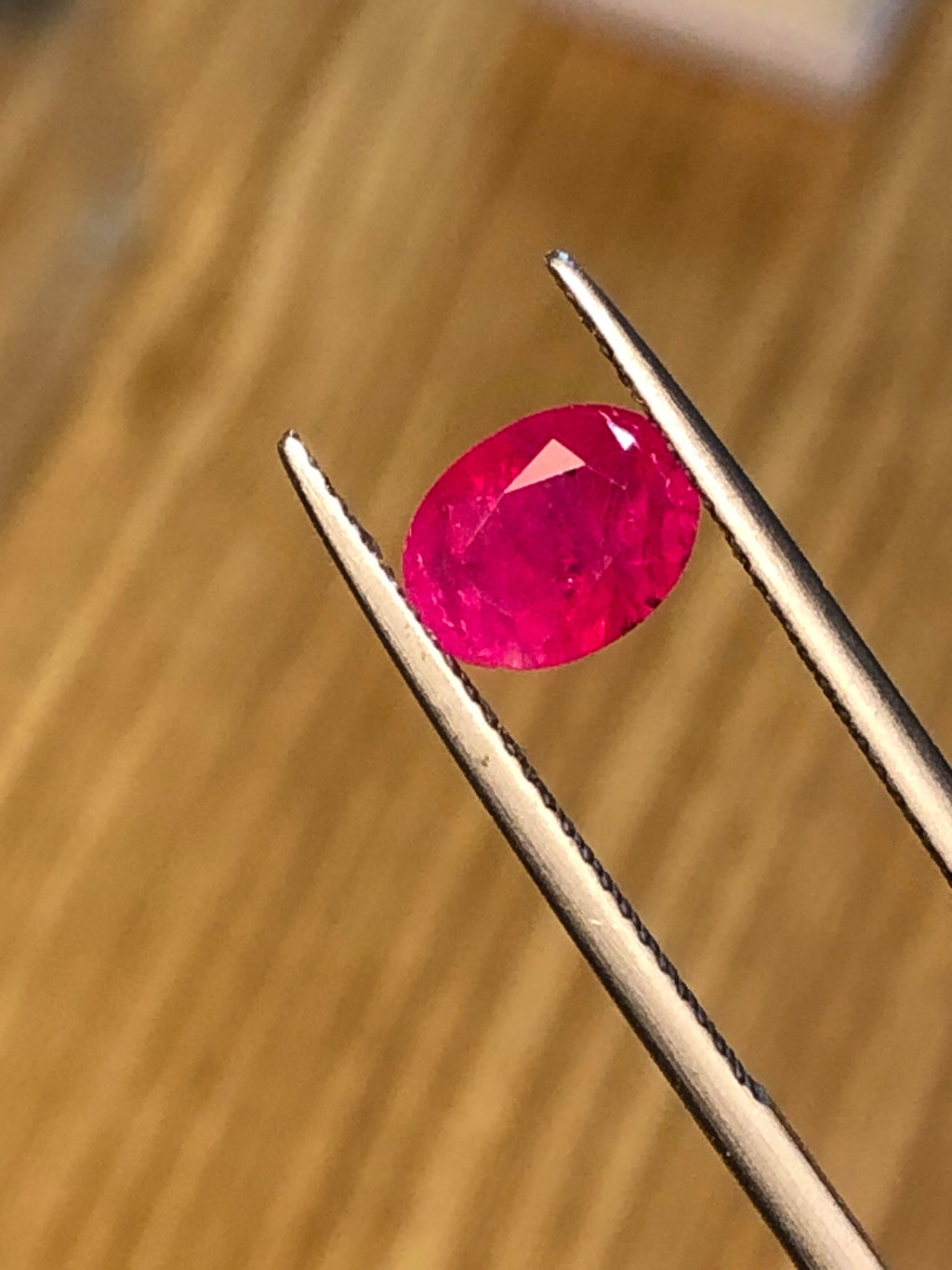 1.46 Oval Cut Reddish Pink Ruby Gemstone - Afghan Ruby