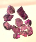 Natural 36.8 Carat Uncut Purplish Pink Sapphire Crystal Lot